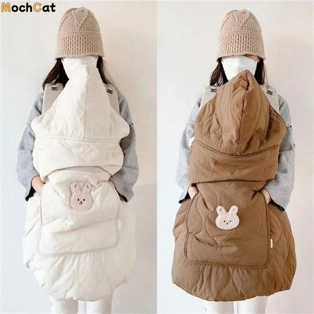 

Cartoon Bear Baby Stroller Blanket Thicken Windproof Infant Hooded Cloak Waterproof Comfortable Newborn Swaddle Wrap Pushchair