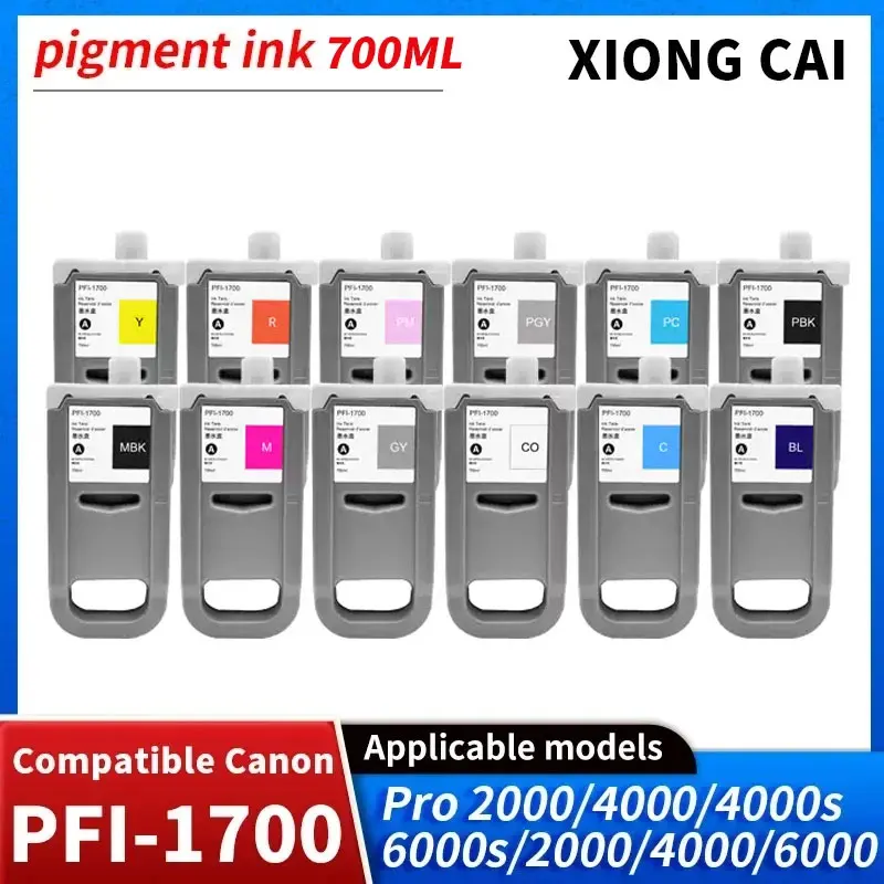 

PFI-1700 1 PC 700ML Compatible Ink Cartridge With Pigment Ink For Canon PRO 2000 4000 6000 PRO-6100 PRO-4000s PRO-6000s Printer