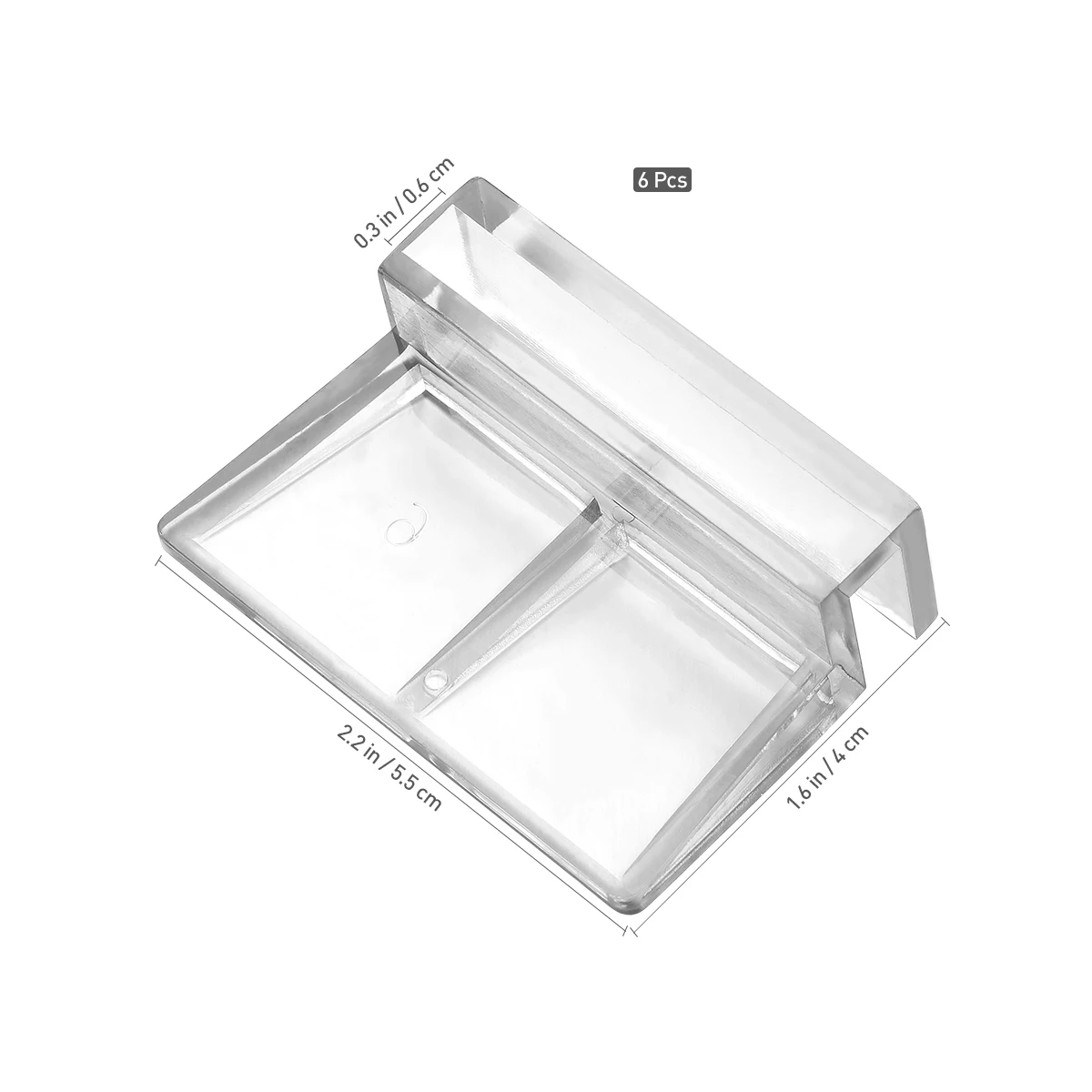 6pcs POPETPOPAquarium Stands Clear Color Acrylic Aquarium Fish Tank Glass Cover Clip Support Holder 6mm