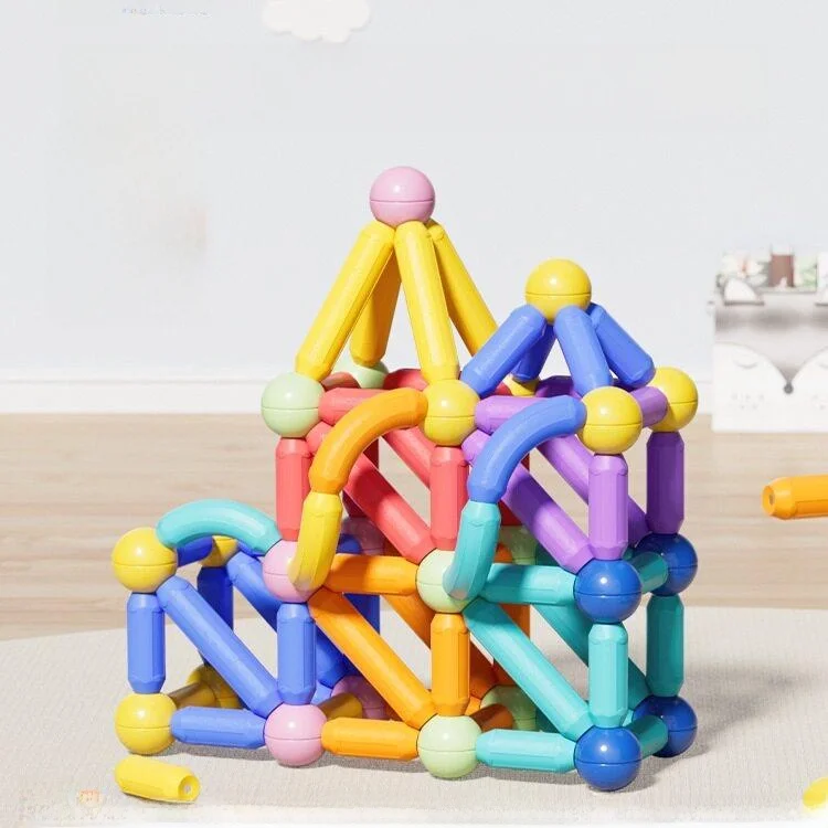 Powerful Magnetic Building Rod Pieces Toy for Boys And Girls Birthday Gift Strong Magnet Absorption Beihai Intelligent Plaything