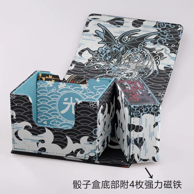 Yu-Gi-Oh PTCG Blue-Eyes White Dragon Double Dragon Showdown Diy Portable Collection Card Storage Box Anime Peripheral Collection