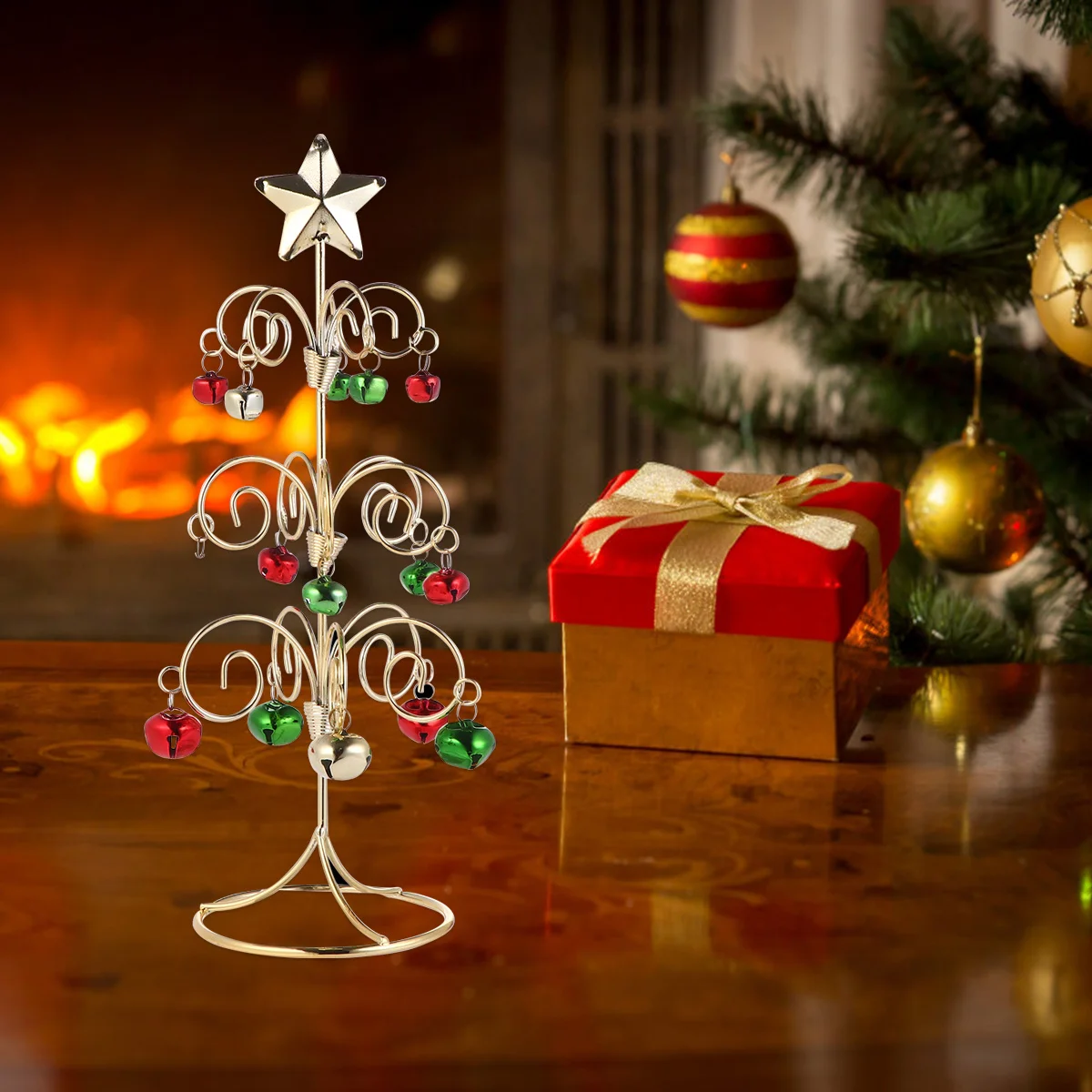 

1Pcs Mini Christmas Tree Decor Premium Material Iron Art Xmas Ornament Non-Fading Festive Desktop Decor Christmas Ornaments