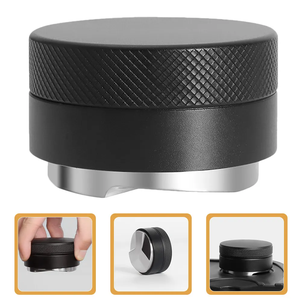 Coffee Distributor Espresso Leveler Tool Adjustable Height Stainless Steel Base Nonslip Handle for Even Coffee Ground