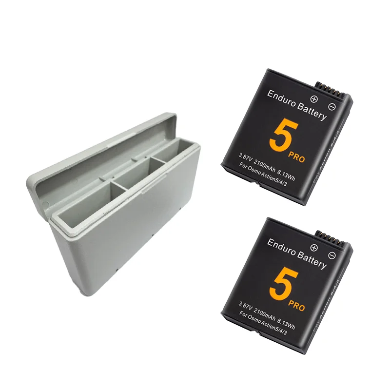 شاحن بطارية 3.87 فولت 2100 مللي أمبير في الساعة DJI Osmo Action 5 Pro، 5، 4، 3 منفذ مزدوج فك التشفير / منفذ ثلاثي لكاميرا ACT5 الرياضية