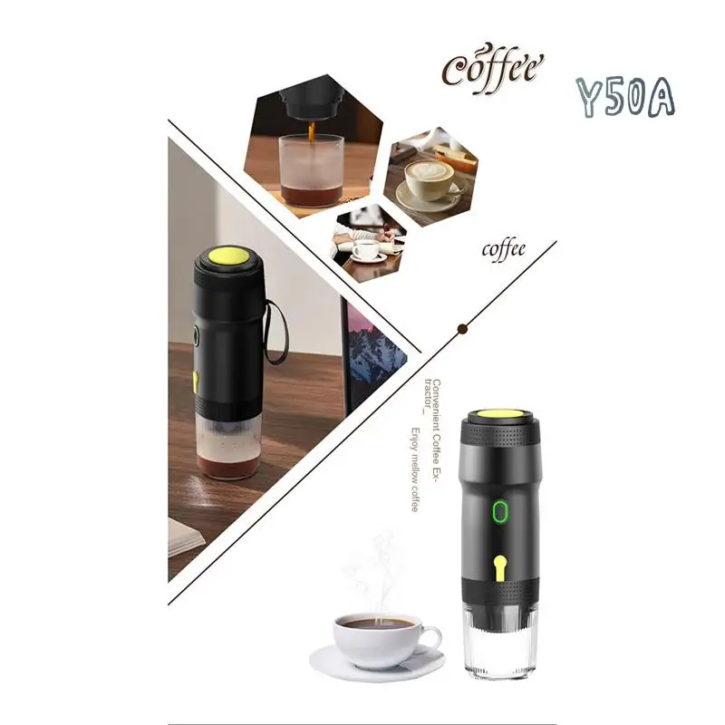 

Y50A-60Ml Portable Italian Espresso Machine Expresso Coffee Maker Electric Espresso Machine For Camping Travel RV Office