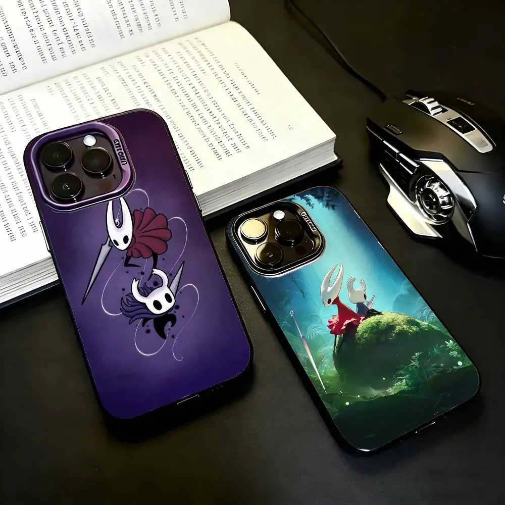 

Game H-Hollow Knight Phone Case For iPhone17,16,15,14,13,12,11 Plus,Pro Max Black Candy silver phone case