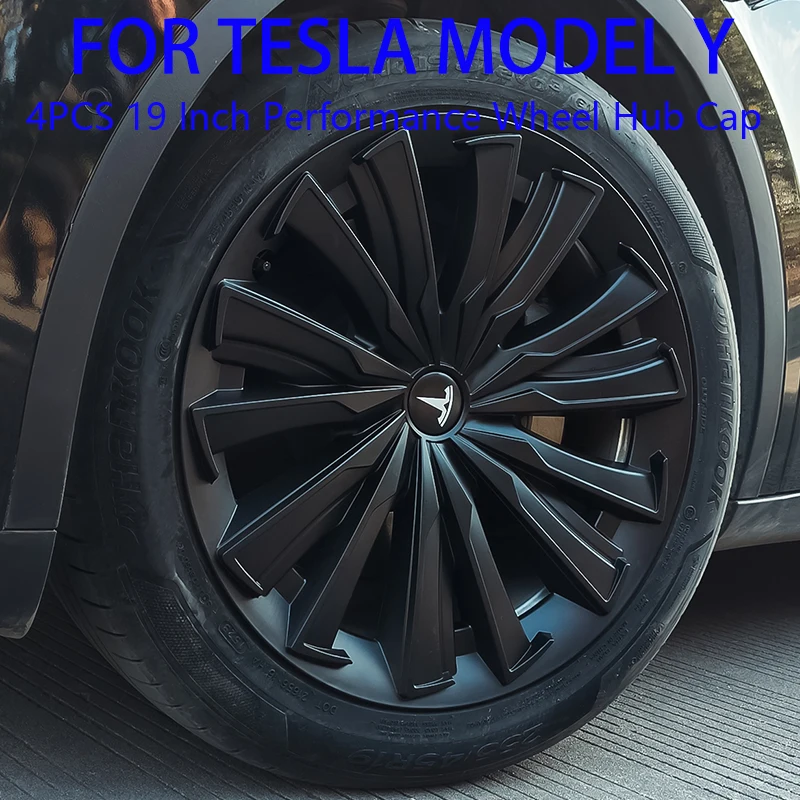 

Лидер продаж, 4 шт., 19-дюймовые колпаки для ступиц колес, пригодные для Tesla Model Y, стильные аксессуары для замены и модификации