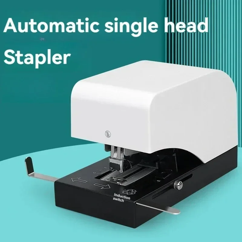 Smart Induction Automatic Electric Stapler, 50‑Sheet Double‑Row Labor‑Saving Binding Stapler for Office School