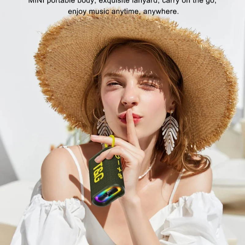 Новый беспроводной портативный Bluetooth IPX 7, водонепроницаемый динамик TG396, уличный беспроводной Bluetooth-динамик, мини-бумбокс с ультра низкими басами TWS