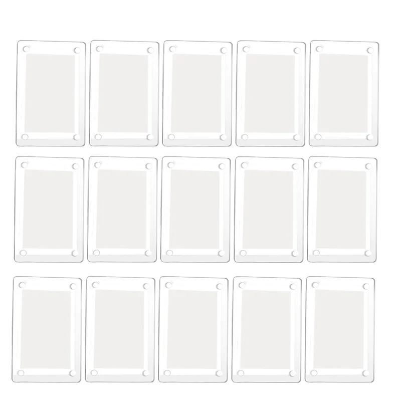 

15 Pieces Acrylic Fridge Magnetic Frame Mini Double Sided Refrigerator Magnet Picture Frame