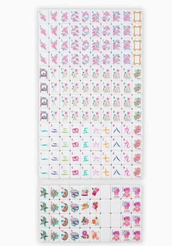 Customized American mahjong, high-value creative mahjong, niche high-end mahjong, rose red