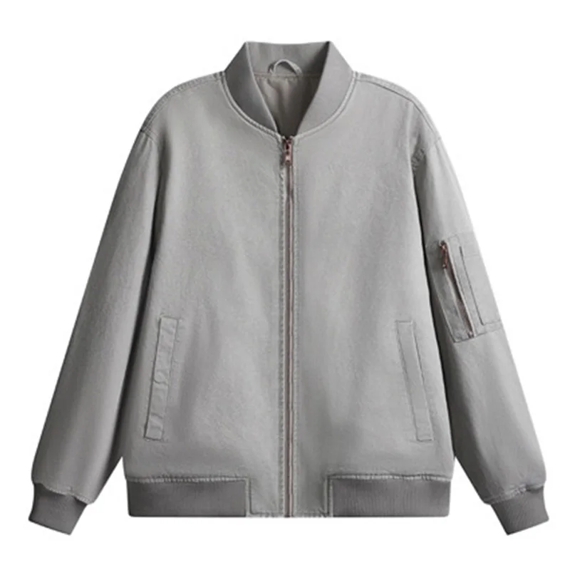 

Мужская куртка-пилот из американского хлопка — повседневное пальто с бейсбольным воротником в стиле ретро