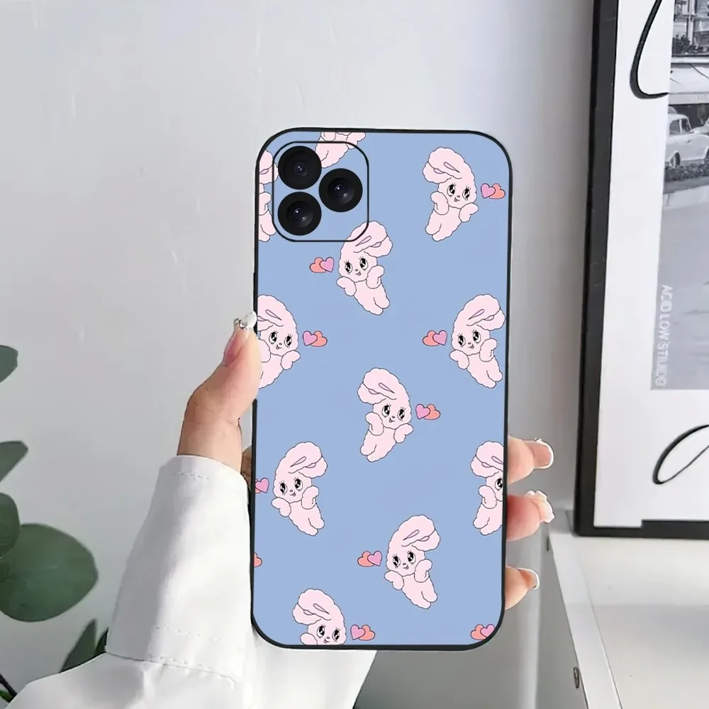 Kawaii E-Esther Bunny Phone Case For iPhone 15 14 13 12 11 8 Mini Xr Xs X Xsmax Pro Max Plus Shell