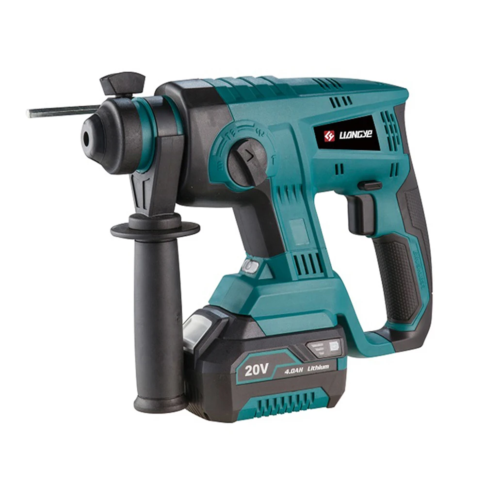 Cordless High Power Hammer Drills 20v Lithium Battery Power Tools Rotary Hammer