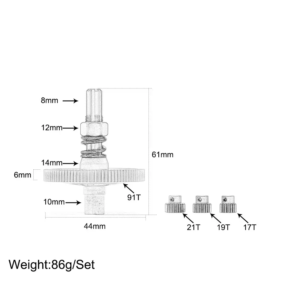 Steel Spur Gear Motor 91T 48p AR310799 AR310790 AR310789 AR310794 AR310793 AR310808 Set For ARRMA 1/10 Senton Granite Typhon