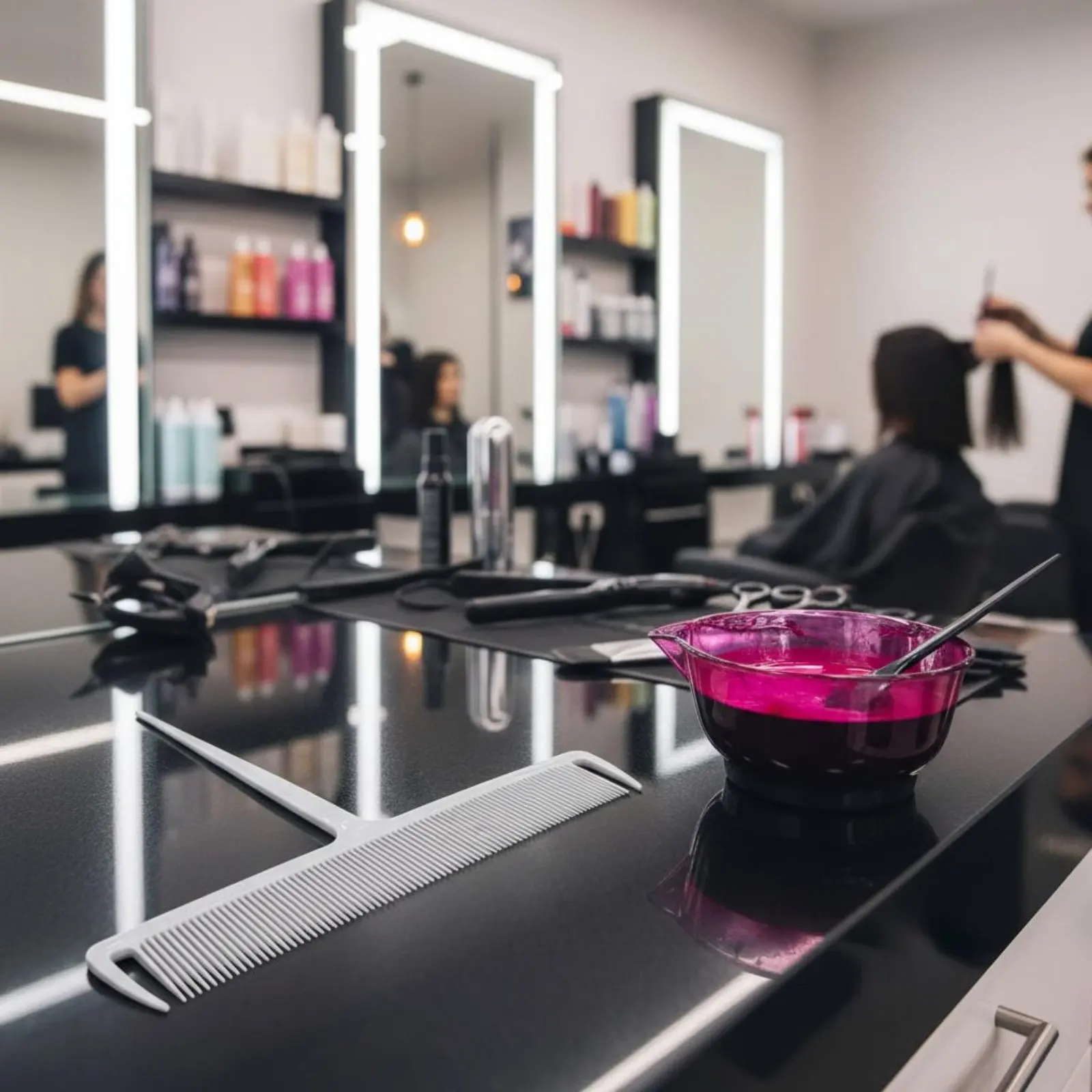 

Balayage Comb Fine Tines Curved Balayage Comb Anti-Slip Grip Multi-Functional for Colorists