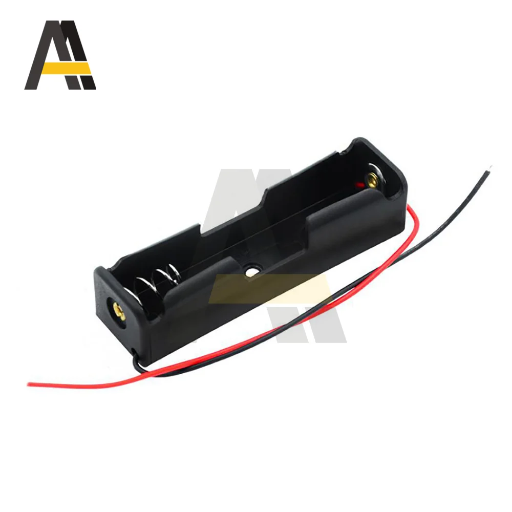 Caja de plástico para pilas AA LR6 HR6, soporte para pilas, contenedor AAX1 con cable, 18650 V, 5 piezas, bricolaje, 3,7