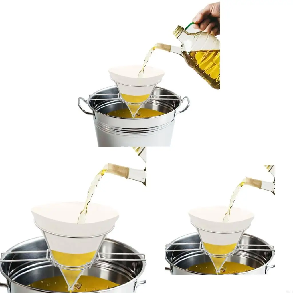 M6CB 304 Stainless Steel Oil Filter Suitable for Deep Frying Use Easy to Clean