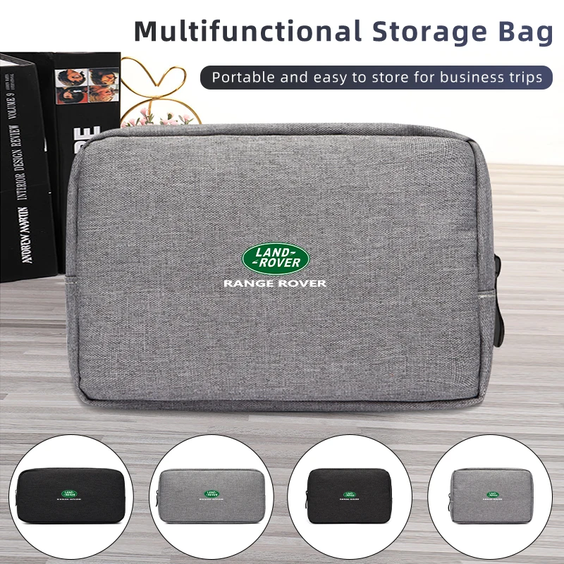 Car Digital Storage Bag USB Data Cable Organizer For Land Rover Freelander 2 L2 LF Discovery 3 4 L319 L462 Range Rover Evoque