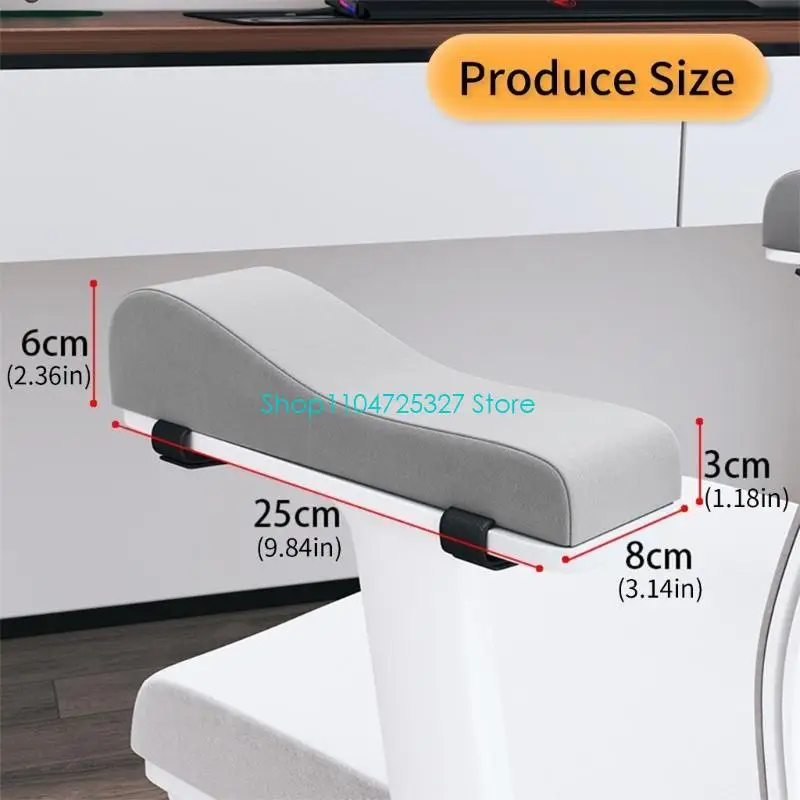 D8KF كرسي مكتب منصات الذراع وسادة السحابات قابل للتعديل وسادة رغوة الذاكرة قاعدة مقاومة للانزلاق لدعم المعصم الكوع الراحة #6