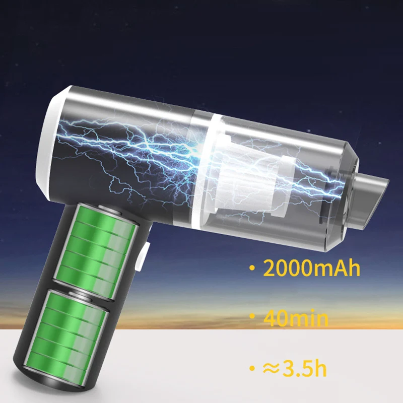 9000Pa Mini Wireless Vacuum Cleaner Portable Handheld Vacuum Cleaner High Power Super Suction Car Home Dual Purpose Rechargeable