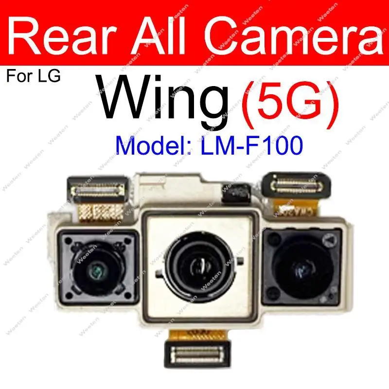 For LG Wing 5G F100 Rear Main Front Camera Flex Back Primary Selfie Facing Front Pop-up Camera Flex Cable Replacement