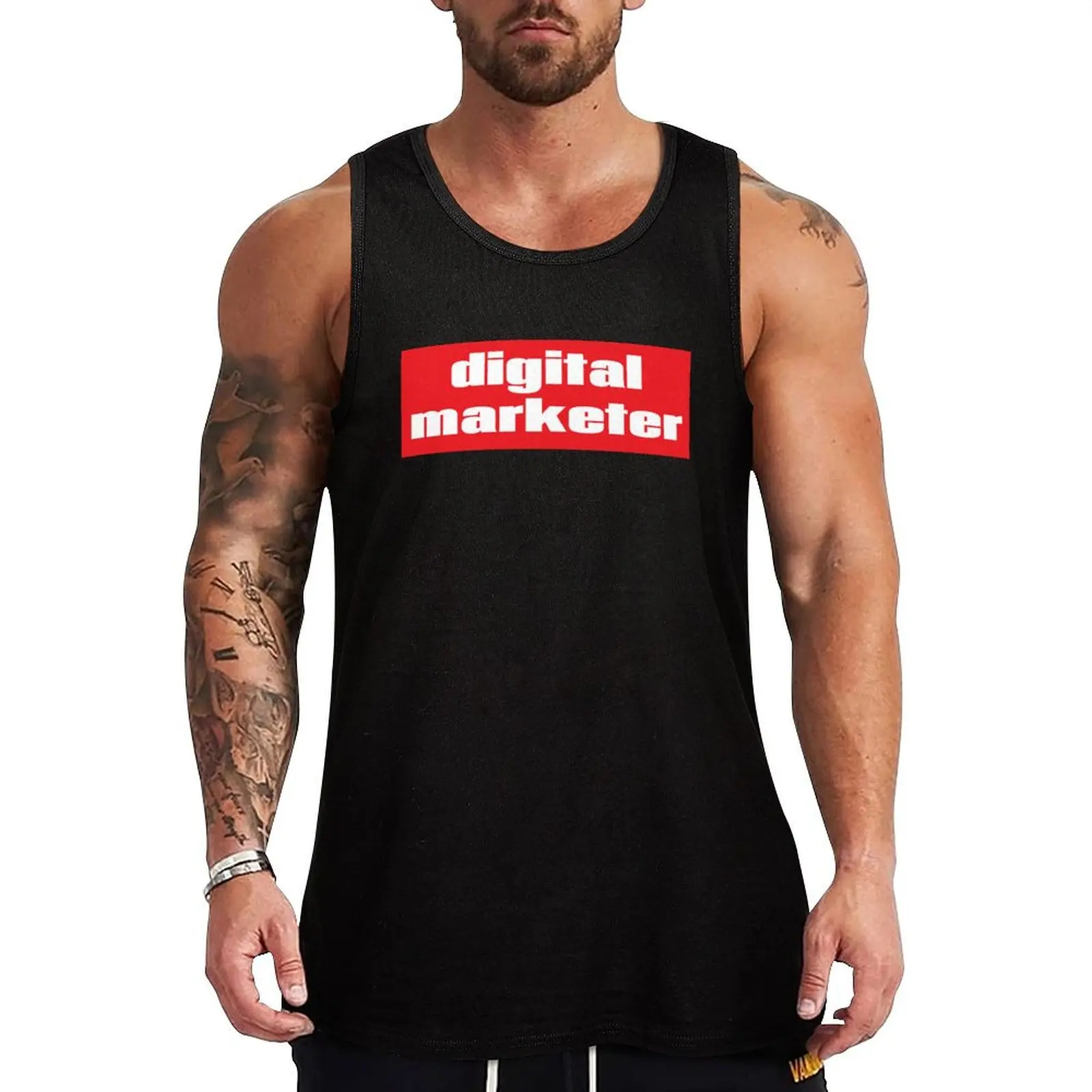 Digital Marketer Tank Top Athletic Sleeveless Shirt Gym Workout Quick Dry Tank Top