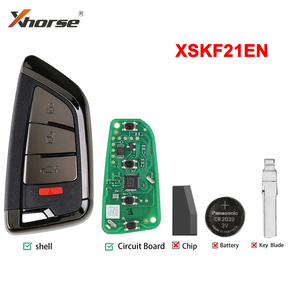 

English Version XSKF21EN 4 Button Car Key Remote For Xhorse VVDI Universal Smart Key Memoeial Knife Work With VVDI Mini Key Tool