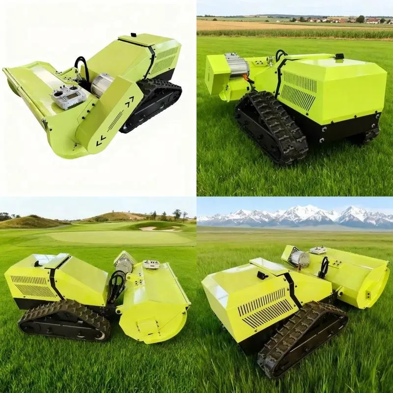 Four Stroke Electric Lawn Mower Robot Wireless Remote Control Crawler Industrial DIY Grade 190cc 80cm Width 48V