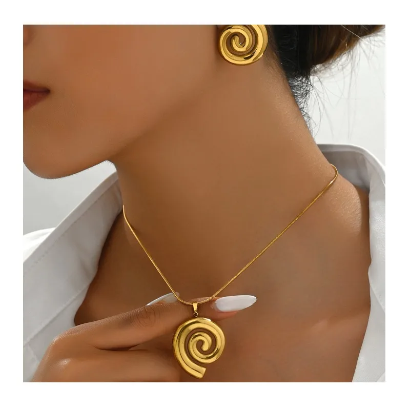 

Набор украшений Wind Ladies: персонализированные вращающиеся серьги и колье-цепочка на ключицу с уникальным дизайном