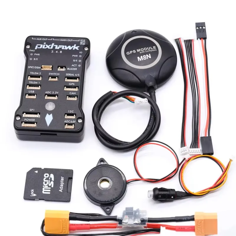 Rctosky Pixhawk PX4 PIX 2.4.8 32-Bit-Flugcontroller 4G SD + M8N GPS + Sicherheitsknopf + Summer – Detail 5