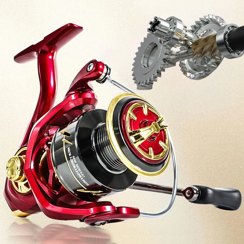 

Spinning Fishing Reel 1000/2000/3000/4000/6000 High Drags Saltwater Stainless Metal Coils Series Left/Right Hand Spinning Wheel