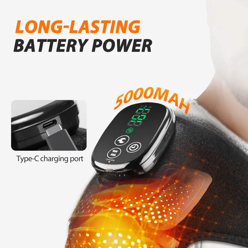 

【NEW YEAR 】Vibration Enabled Cordless Heated For Knee Massager, Heated For Knee Brace With Wrap Heating For Knee& Shoulder Reli