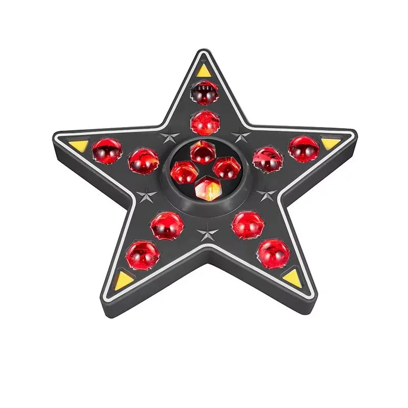New pentagram starry sky sparkling background, twinkling beams of light, golden COB Light Emitting Diode, suitable for families