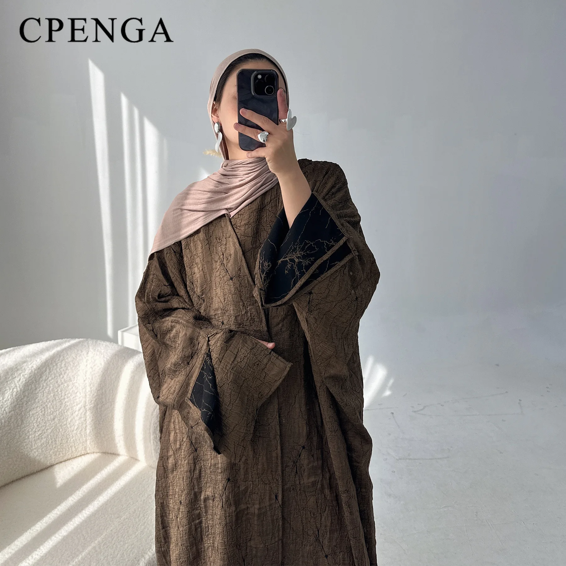 

Роскошное жаккардовое платье-абайя для мусульманок в дубайском стиле, скромное исламское платье, элегантный высококачественный наряд для намаза, турецкий кафтан для Ид