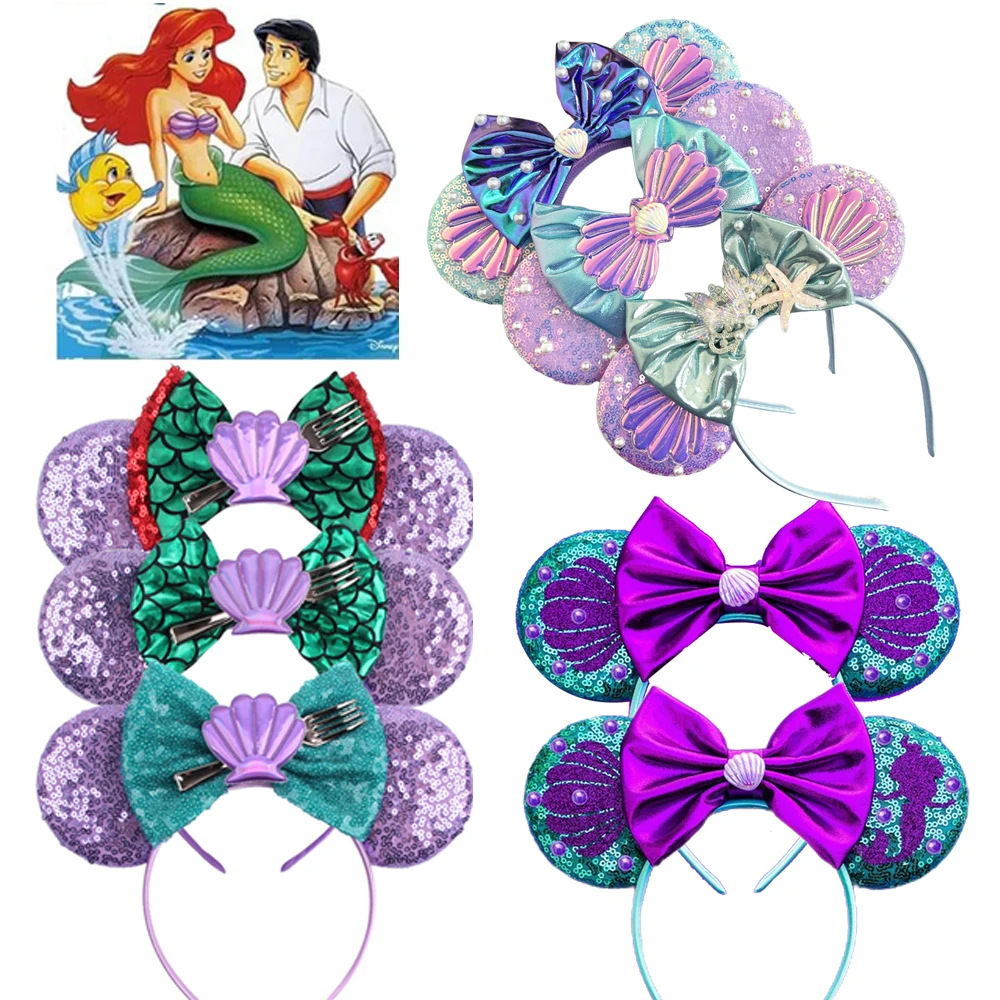 

Русалка, Микки Маус, повязки для волос, Винни-Пух, тигрушка, уа, повязки на голову для девочек и женщин, банты из поросенка, аксессуары для волос