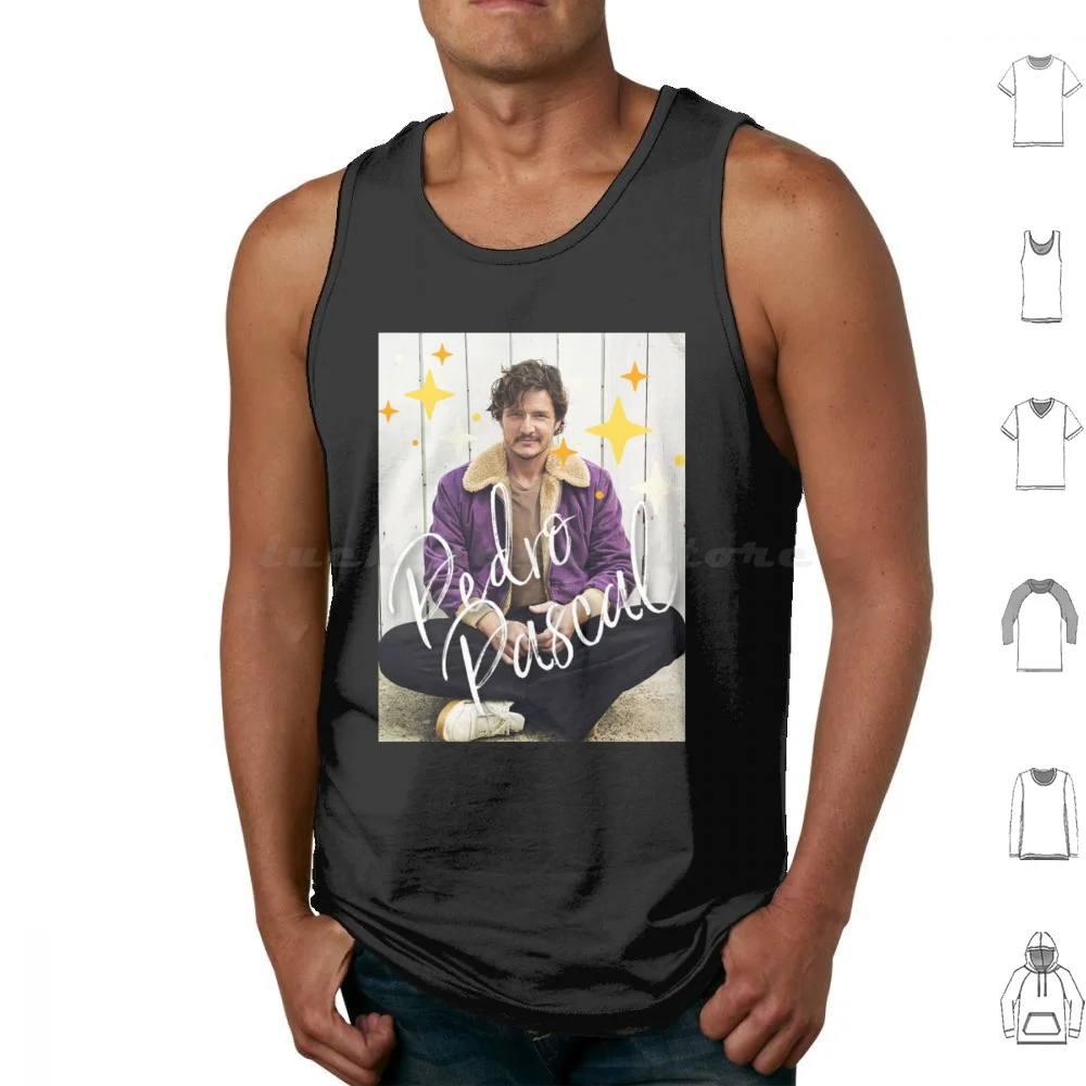 Pedro Pascal-Stars Tank Tops Vest Sleeveless Pedro Pascal Pedro Pascal The Actor Din Djarin Javier Pe ? A Mando Baby Grogu