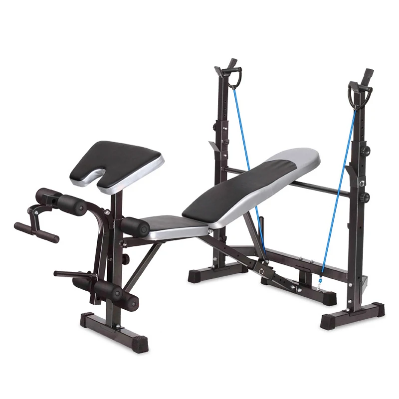 Panca per sollevamento pesi regolabile multi attrezzatura da palestra domestica con barra pull down lat