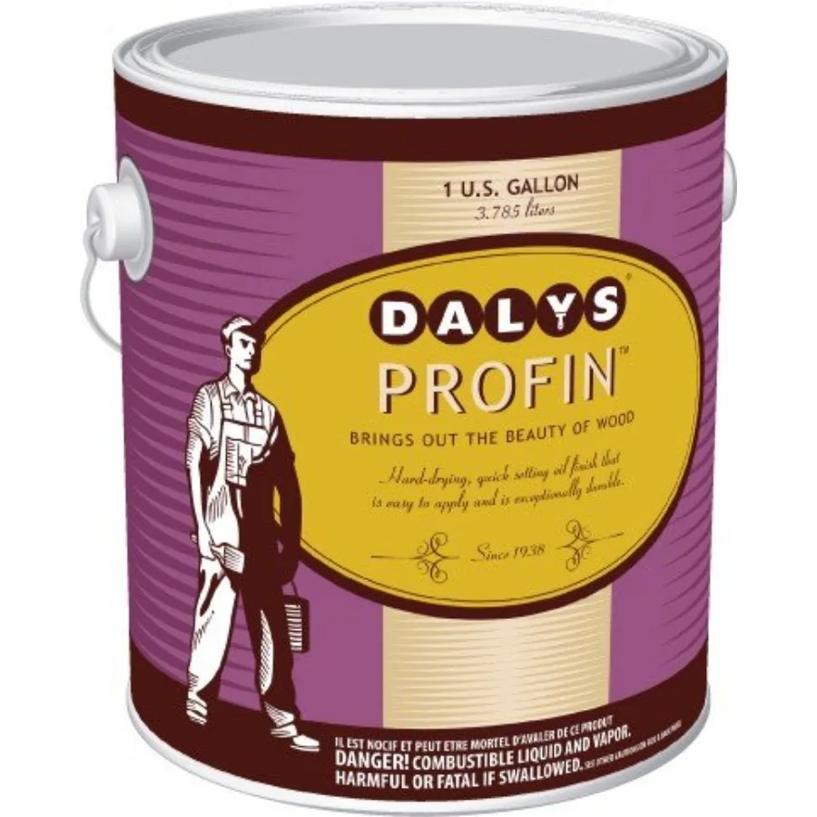 مجموعة Daly's Profin Quick Set من الساتان بلمسة نهائية زيتية سعة 1 جالون للأسطح الخشبية، لون طبيعي، لمسة نهائية غير لامعة متينة