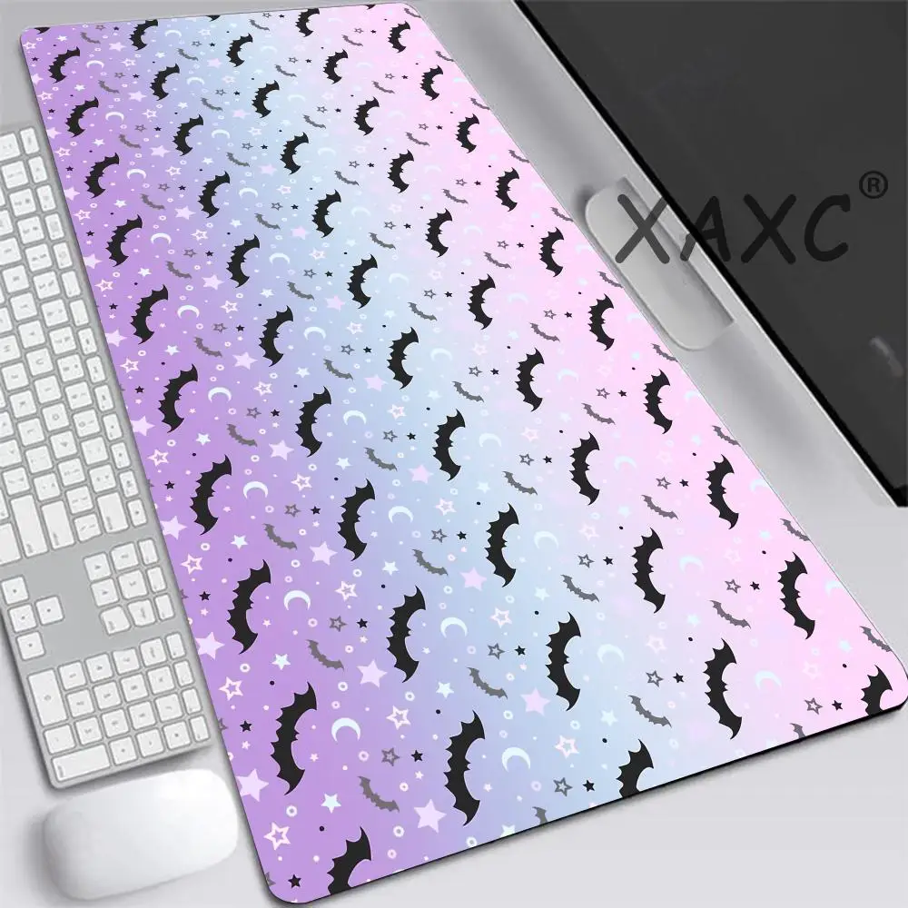 

Pastel Goth Bat Giant mouse pad Desk Mouse Pad Cute HD Desk Pad Extended Gaming Keyboard Mats Large XXL Gamer Mousepad 120x60CM