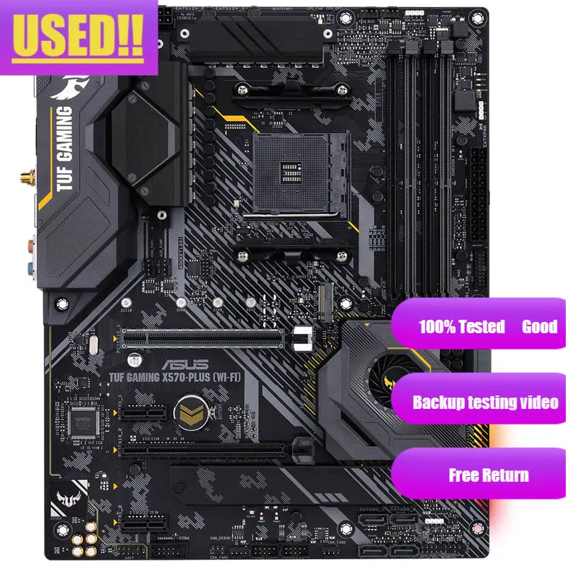 ASUS AM4 TUF Gaming X570-Plus (Wi-Fi) AM4 for Zen 3 Ryzen 5000 & 3rd Gen Ryzen ATX Motherboard with PCIe 4.0, Dual M.2