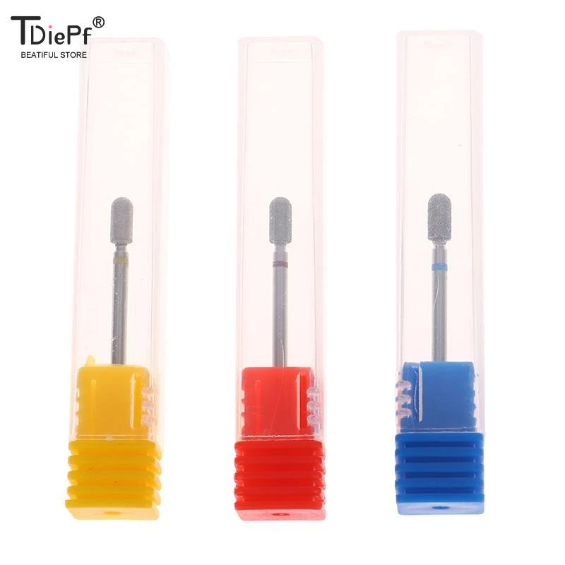 1*Manicure Drill Bits Diamond Nail Drill Tips Milling Cutter Bit Nails 3/32" Rotary Cuticle Burr Russian Nail Accessories Tools