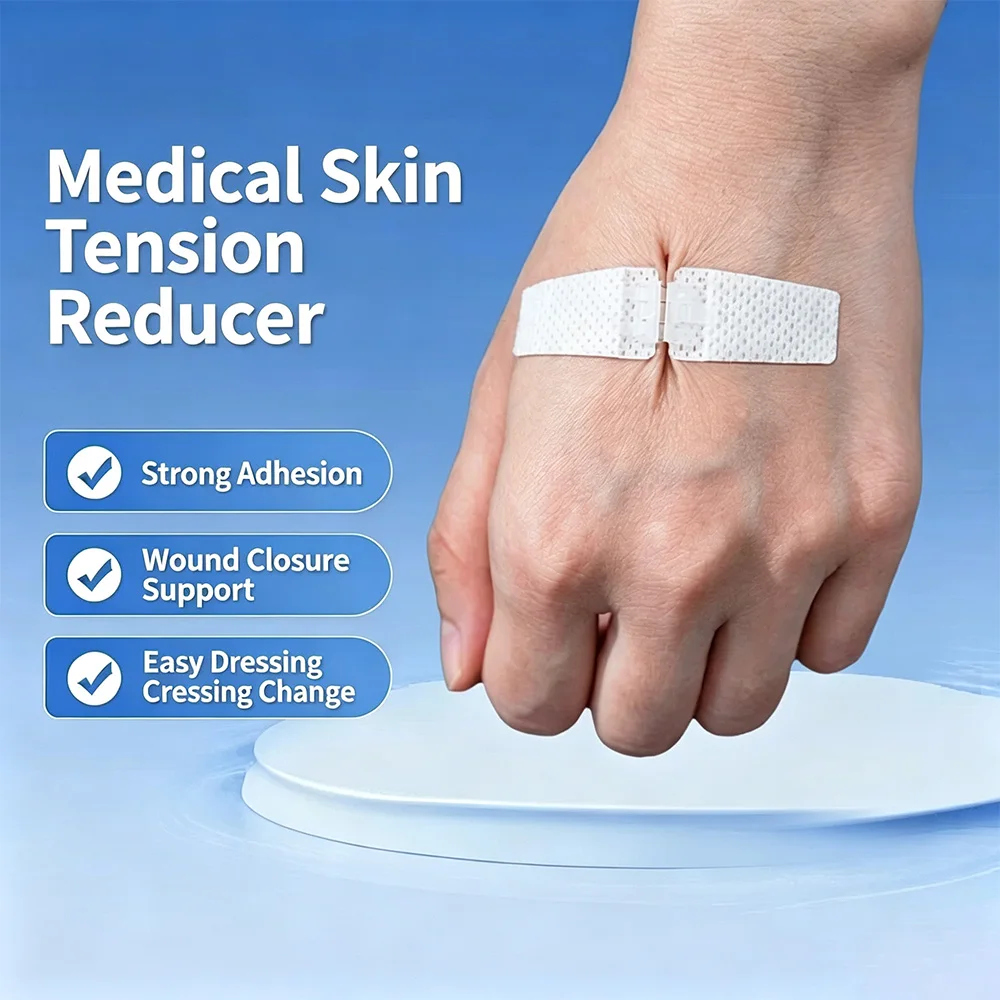 Skin Wound Closure Tension Reducer, 3-Piece Pack, Post-Surgery Wound Closure Strips, Used for Trauma, Cesarean Section, Sports Wound Care, and as a Home First Aid Supply
