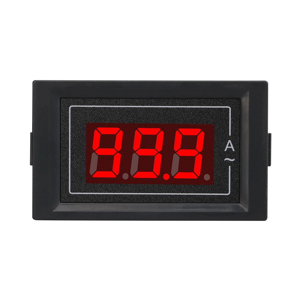 AC220V 100A Digital Ammeter Panel LED 2 Wire Amp Meter Amperage Tester Gauge with Current Transformer