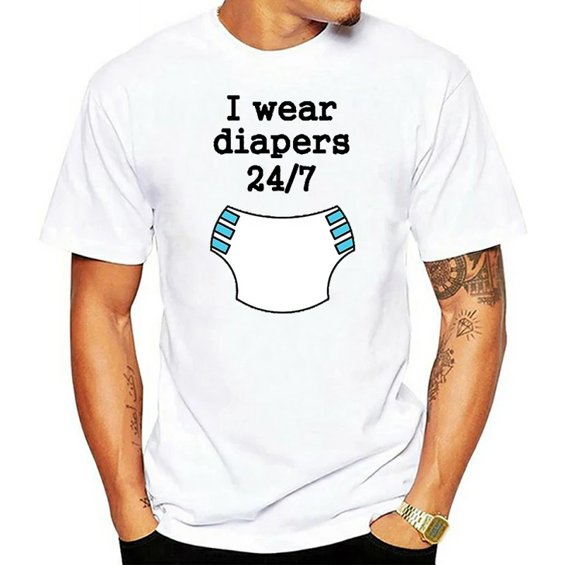 New I wear diapers 24/7 T shirt wear diapers 24 7 abdl ab dl adult baby diaper lover nappy