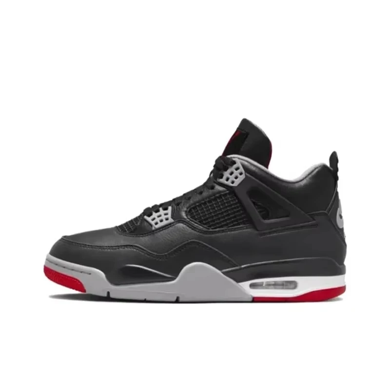 

Jordan Air Jordan 4 "Bred Reimagined "Wear-resistant Mid-top Retro Basketball Shoes for Men's The Same Black and Red FV5029-001