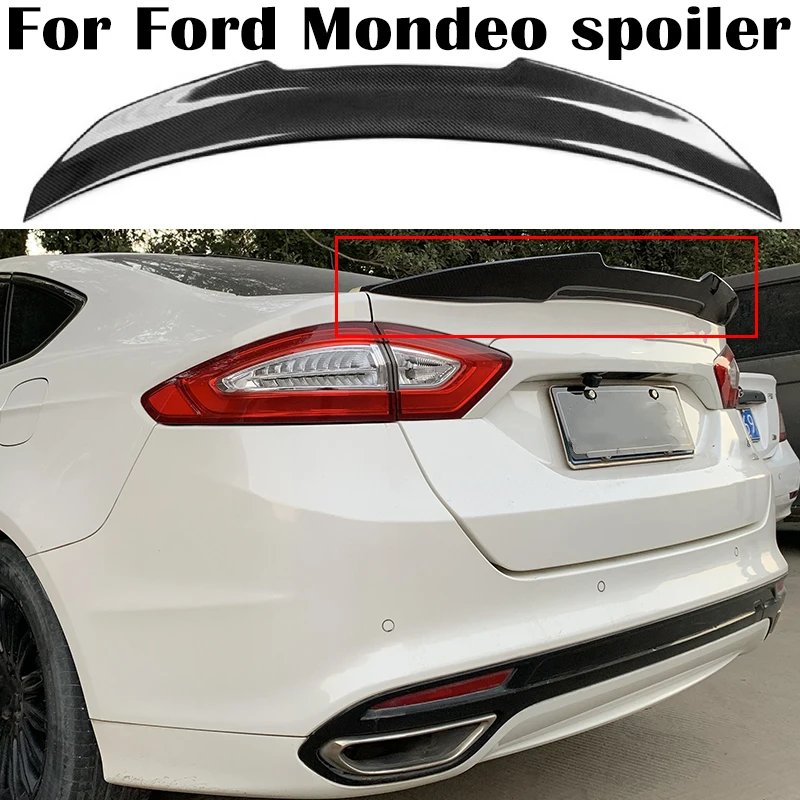 

For Ford Mondeo/Fusion Spoiler 2013 2014 2015 2016 2017 High Quality Real Carbon fibre/FRP Car Rear trunk cover spoiler wings