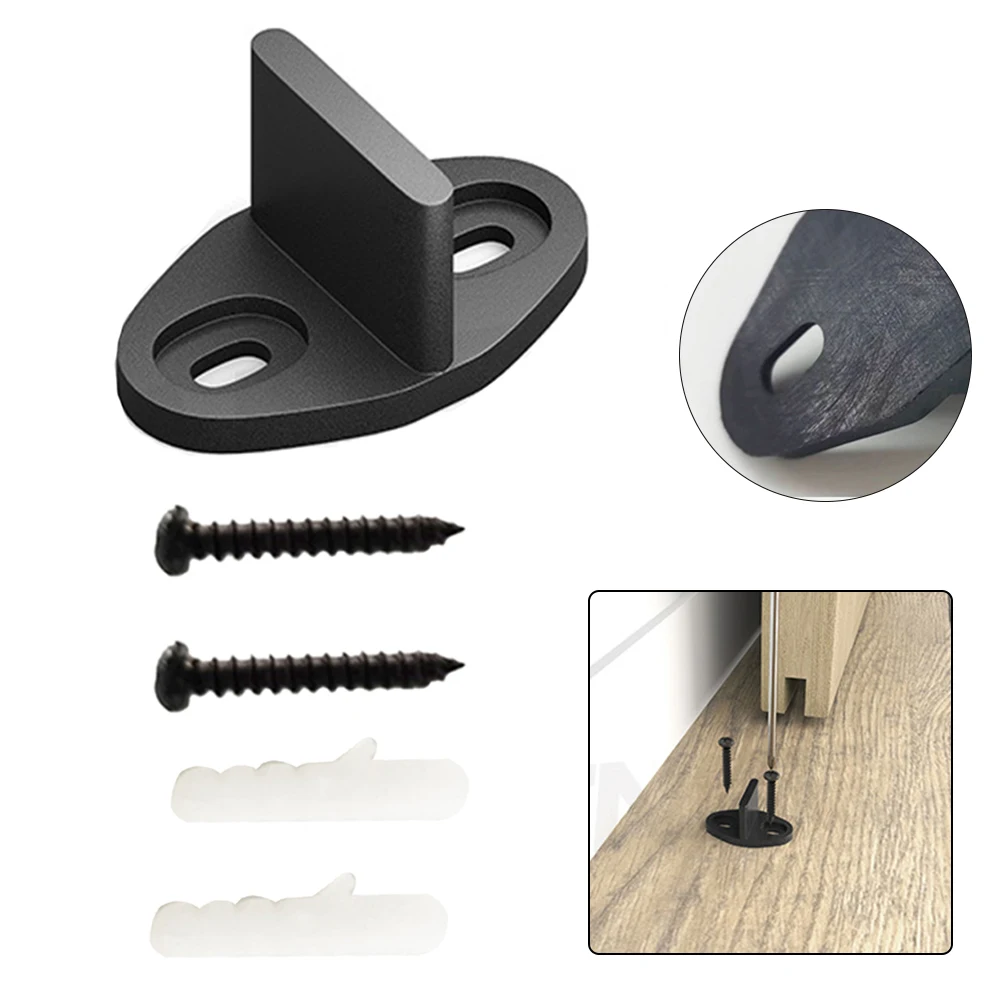 Adjustable Barn Door Floor Guide Compatible With Common Track Widths And Supports Smooth Horizontal Door Movement