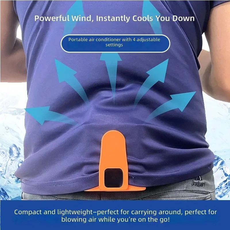 Construction site waist fan charging portable fan outdoor work portable cooling cooling small fan