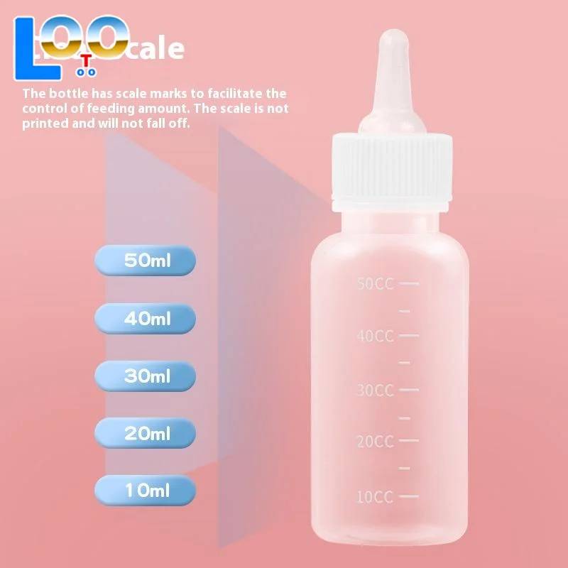 الحيوانات الأليفة هريرة زجاجة تستخدم في الرضاعة الحلمة المغذية يمكن الضغط السائل الحليب زجاجة الرضاعة لحديثي الولادة الكلاب الجراء الأرانب الهامستر القط